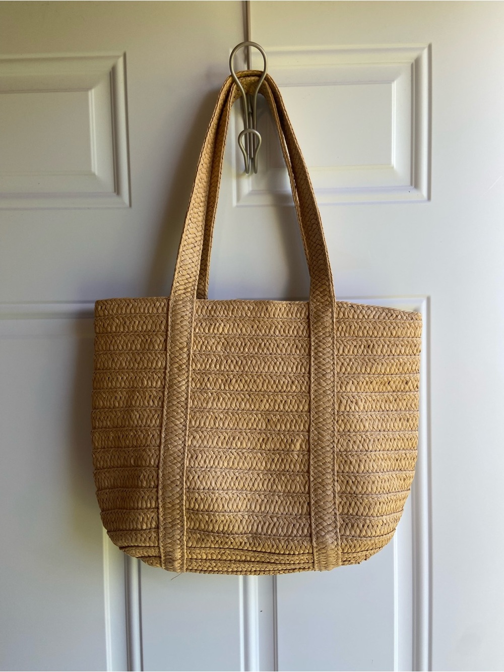 Draper James Natural Woven Straw Tote